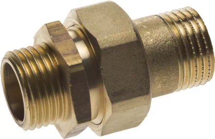 Соединитель GENERAL FITTINGS прямой с накидной гайкой, латунь, ш/ш, 1/2" 51037-S/S-1/2 купить в Когалыме