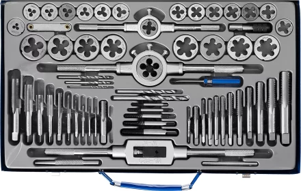 Набор метчиков и плашек ЗУБР "ПРОФЕССИОНАЛ", сталь Р6М5, 65 предметов 28110-H65 купить в Когалыме