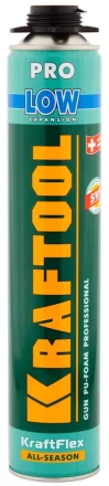 Пена "PREMIUM LOW" профессиональная, монтажная, пистолетная, всесезонная, 800мл, KRAFTOOL 41181_z01 купить в Когалыме