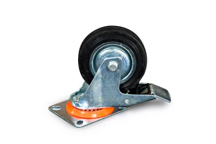 Колесо поворотное резина SCb 42 100 мм с тормозом (N) 1024166 купить в Когалыме