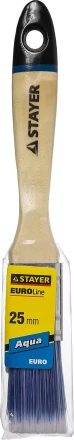 Кисть плоская STAYER "EURO", "AQUA" для воднодисперсионных и акриловых ЛКМ, искусств щетина, деревян ручка, 1"/25мм 01062-025 купить в Когалыме