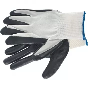 Перчатка с черным нитрильным покрытием, стойкая к маслу и бензину, 15 класс вязки  Сибртех 67861 купить в Когалыме