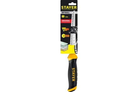 STAYER 160 мм, выкружная ножовка по гипсокартону, Professional, 8TPI, 15173_z02 купить в Когалыме