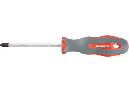 Отвертка Profi SL4 х 75 мм SVСM двухкомпонентная рукоятка Matrix 11958 купить в Когалыме