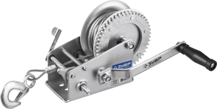 Лебедка ручная барабанная ЗУБР "ПРОФЕССИОНАЛ", тяговая, тросовая, 1,1т, 8м 43113-1.1_z01 купить в Когалыме