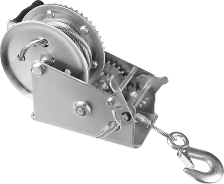Лебедка ручная барабанная ЗУБР "ПРОФЕССИОНАЛ", тяговая, тросовая, 1,1т, 8м 43113-1.1_z01 купить в Когалыме