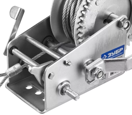 Лебедка ручная барабанная ЗУБР "ПРОФЕССИОНАЛ", тяговая, тросовая, 1,1т, 8м 43113-1.1_z01 купить в Когалыме