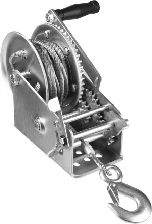Лебедка ручная барабанная ЗУБР "ПРОФЕССИОНАЛ", тяговая, тросовая, 1,1т, 8м 43113-1.1_z01 купить в Когалыме