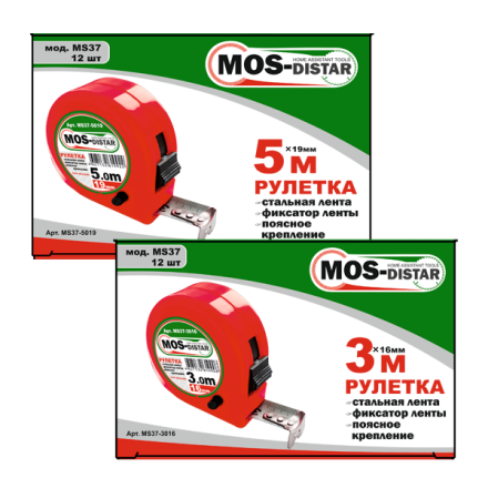 Рулетка измерительная MOS-DISTAR MS37-3016 купить в Когалыме