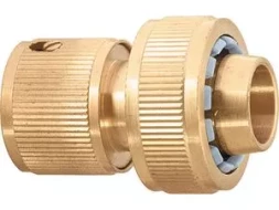 Соединитель латунный быстросъемный для шланга 3/4" аквастоп  PALISAD 66265