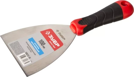 Шпатель ЗУБР "МАСТЕР", профилированное нержавеющее полотно, 2к ручка, 100мм 10072-10 купить в Когалыме