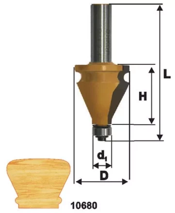 Фреза кром фигурная ф35х38мм хв 12мм 10680 купить в Когалыме