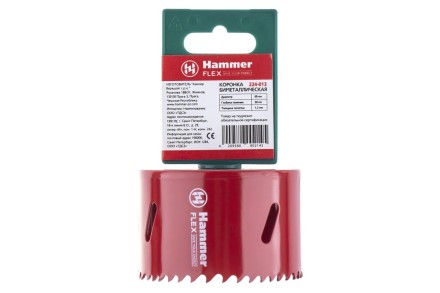 Коронка биметаллическая HAMMER Ф68х38мм 5/8&quot; BiMETALL (224-013) купить в Когалыме