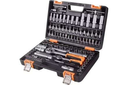 Набор инструментов АВТО, 1/2" , 1/4" , CrV, в кейсе 94 предм Вихрь 73/6/7/7 купить в Когалыме