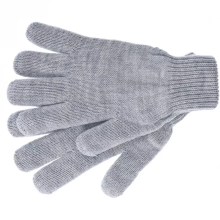 Перчатки трикотажные акрил двойные серая туча двойная манжета Сибртех Россия 68682 купить в Когалыме