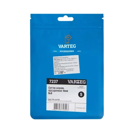 Сопло керамическое прозрачное 9 мм №8 VARTEG купить в Когалыме