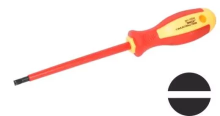 Отвертка диэлектрич. шлицевая 0,8х5х125мм, 1000В 19692 купить в Когалыме