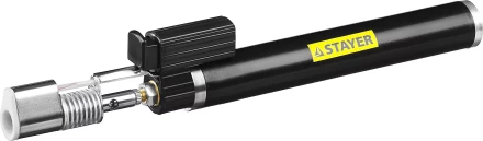 Газовая горелка STAYER "PROFESSIONAL", 2в1, пьезоподжиг, регулировка пламени, 4 насадки, 1200С 55505-H6 купить в Когалыме