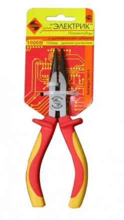 Плоскогубцы с удл. губками  диэлектр. 150мм 1/6/60 19015 купить в Когалыме