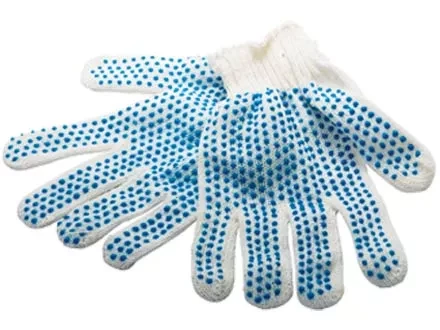 Перчатки х/б, ПВХ "точка", 7 класс, 38 гр. Россия 67774 купить в Когалыме