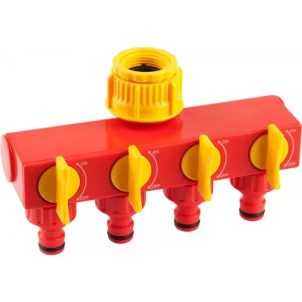 Распределитель GRINDA четырехканальный, из ударопрочной пластмассы, "резьба внешняя 3/4"-1"-соединитель" 8-426314_z01 купить в Когалыме