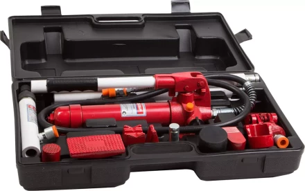 Набор ЗУБР "ЭКСПЕРТ" гидравлический, портативный для правки кузова, в пластиковом кейсе, 4т, 62МПа 43035-4 купить в Когалыме