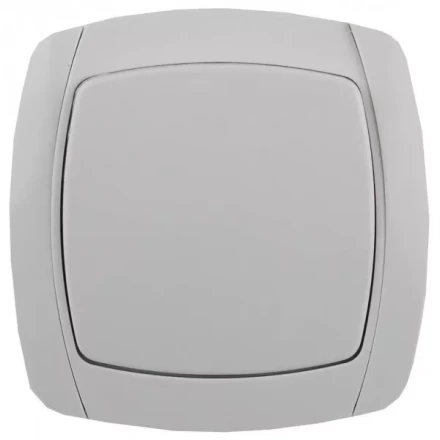 Выключатель СВЕТОЗАР "CITY LIGHT" одноклавишный в сборе, цвет белый, 10А/~250В SV-54230-W купить в Когалыме