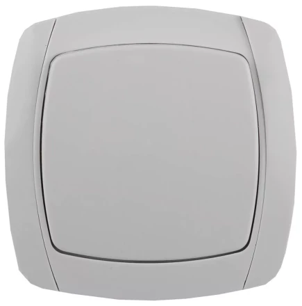 Выключатель СВЕТОЗАР "CITY LIGHT" одноклавишный в сборе, цвет белый, 10А/~250В SV-54230-W купить в Когалыме