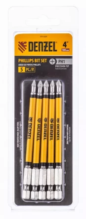 Бита PH1x100 мм, 5 шт. Denzel 7711327 купить в Когалыме