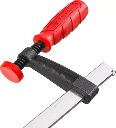 Струбцина ЗУБР "МАСТЕР", тип "F", пластмассовая ручка, стальная закаленная рейка, 50х250мм 32150-050-250 купить в Когалыме