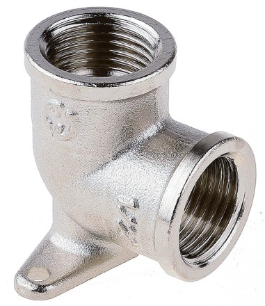 Уголок GENERAL FITTINGS с креплением к стене в двух точках, никелированная латунь, г/г, 1/2&quot; 51075-G/G-1/2 купить в Когалыме