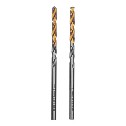 Сверло спиральное по металлу 3 x 60 мм, Р6М5, Golden Tip , 2шт. Denzel 718225 купить в Когалыме
