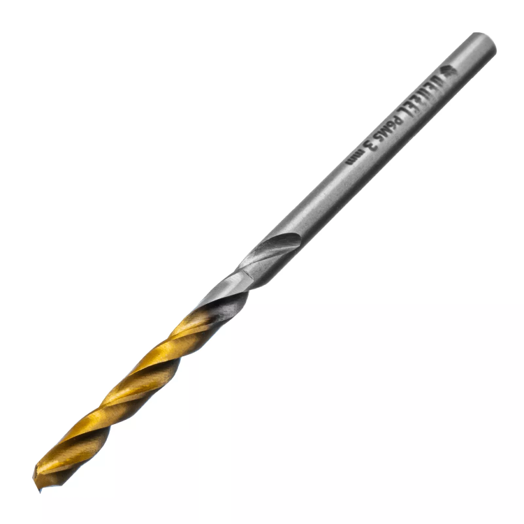 Сверло спиральное по металлу 3 x 60 мм, Р6М5, Golden Tip , 2шт. Denzel 718225 купить в Когалыме