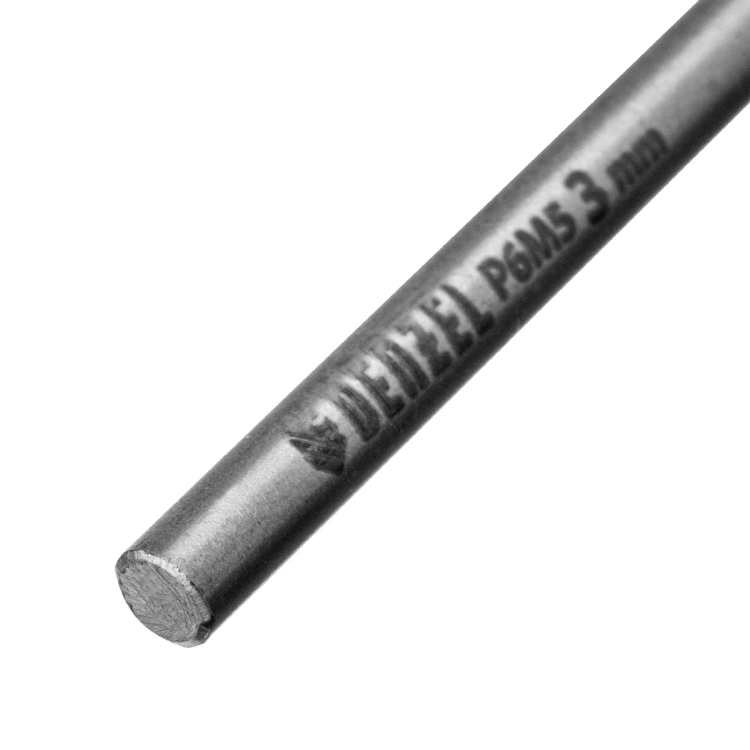 Сверло спиральное по металлу 3 x 60 мм, Р6М5, Golden Tip , 2шт. Denzel 718225 купить в Когалыме