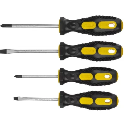 Набор STAYER "MASTER": Отвертки слесарные, двухкомпонентная рукоятка, магнитный наконечник, 4шт 2513-H4_z01 купить в Когалыме