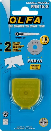 Лезвие OLFA круговое из нержавеющей стали для PRC-2, 18х0,3мм, 2шт OL-PRB18-2 купить в Когалыме