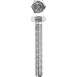Болт ЗУБР "МАСТЕР" с шестигранной головкой, ГОСТ 7798-70, класс прочности 5.8, оцинкованный, M12x80мм, 5кг 303080-12-080