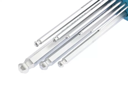 Набор ключей имбусовых HEX 1,5–10 мм S2 9 шт экстра-длинные с шаром сатинированные Gross 16404 купить в Когалыме