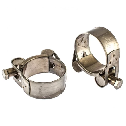 Хомуты металлические силовые 36-39 мм ширина 20 мм шарнирный W4 2 шт Сибртех 475233 купить в Когалыме