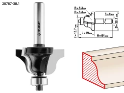 Фрезы кромочные калевочыея №4 для ламината серия ПРОФЕССИОНАЛ