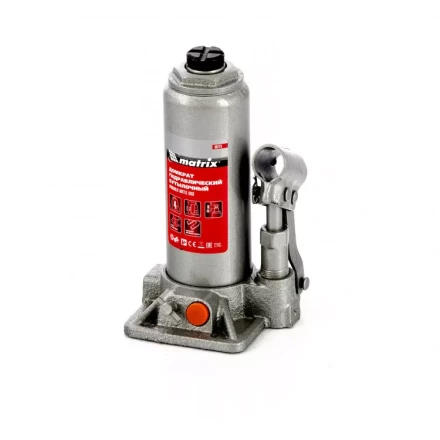 Домкрат гидравлический бутылочный 4 т в пластиковом кейсе Matrix 50775 купить в Когалыме