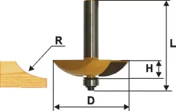 Фреза фигирейная горизонтальная Ф51Х13 мм хвостовик 12 мм 46565