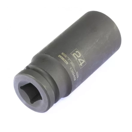 Головка ударная удлиненная шестигранная 24 мм 1/2" CrMo Stels 13949 купить в Когалыме