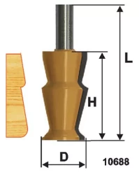 Фреза по дереву кромочная фигурная 32х57 №5 твердосплав ц/хв 12 ЭНКОР 10688