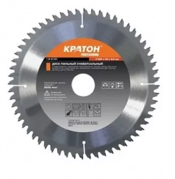 Диск пильный по дереву Кратон PROFESSIONAL O450 х 50 х 3,8 мм 40Т 1 06 03 024 купить в Когалыме