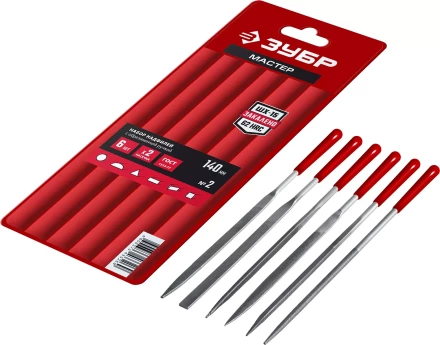 ЗУБР 6 шт, 140 мм, в чехле, с ручками, набор надфилей (16014-H6) купить в Когалыме