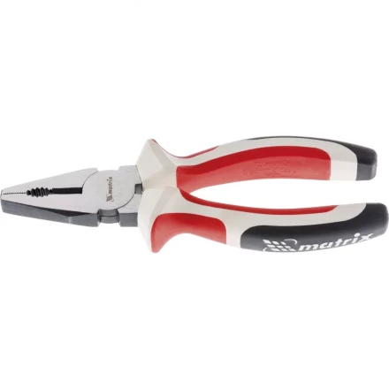 Плоскогубцы White Nickel 180 мм никелированные трехкомпонентные рукоятки MATRIX 17075 купить в Когалыме