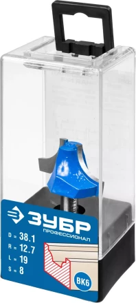 ЗУБР 38.1 x 19 мм, радиус 12.7 мм, фреза пазовая фасонная №1, Профессионал (28740-38.1) купить в Когалыме