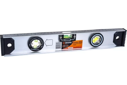 Уровень алюминиевый «Рельс» 400мм 3 глазка фрезерованный Вихрь 900/73/11/4/13 купить в Когалыме