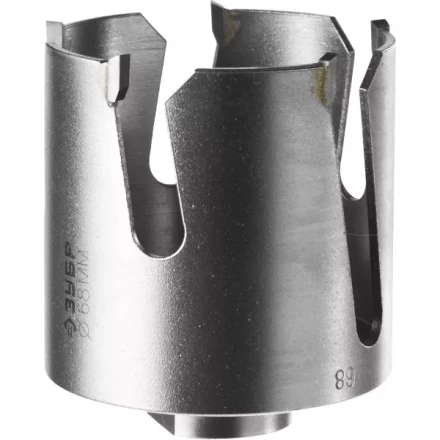 Коронка ЗУБР "ПРОФИ" "ПРОУНИВЕРСАЛ", твердосплав резцы, бетон, кирпич, керам, цв мет, гипсокарт, пласт, дерево, d=68мм 29514-68 купить в Когалыме